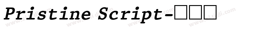 Pristine Script字体转换